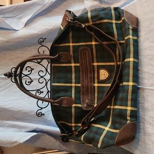 Liaisons Vintage Plaid Tote Bag